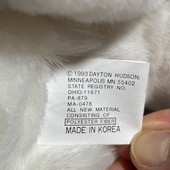 VTG 1993 Dayton Hudson Santa Bear World Traveler Plush w/ Passport Hat Backpack - Picture 6 of 17